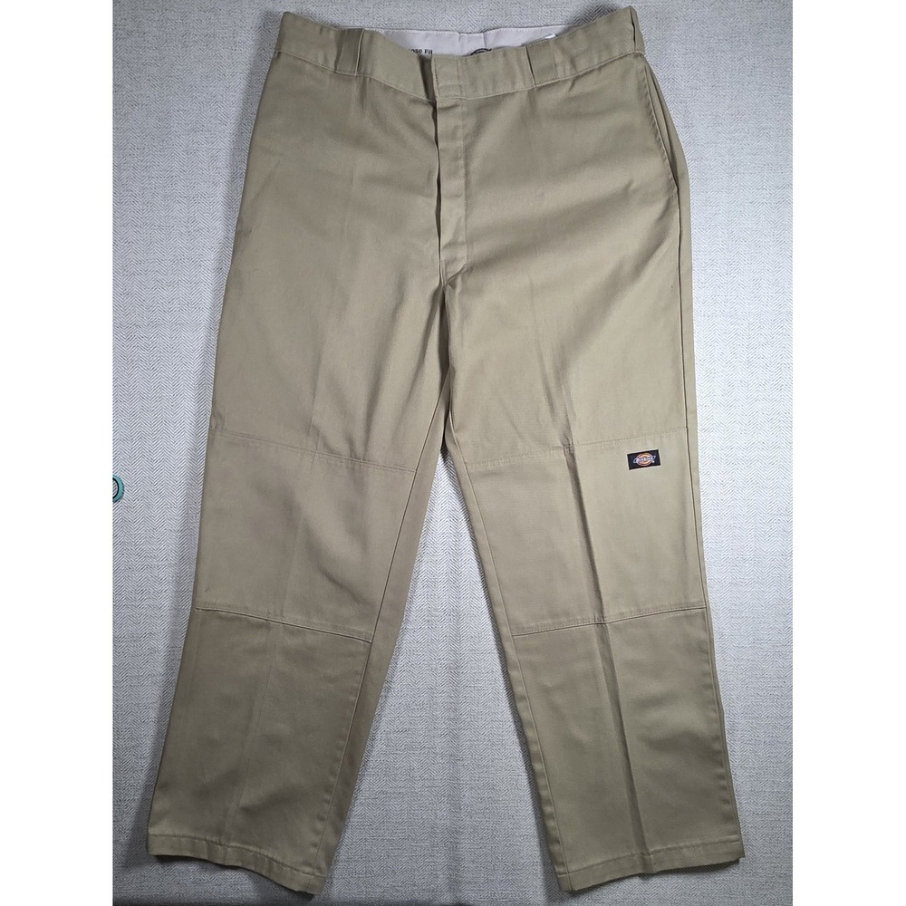Dickies 85283 Double Knee Loose Fit Work Pants Khaki 38x32  Workwear